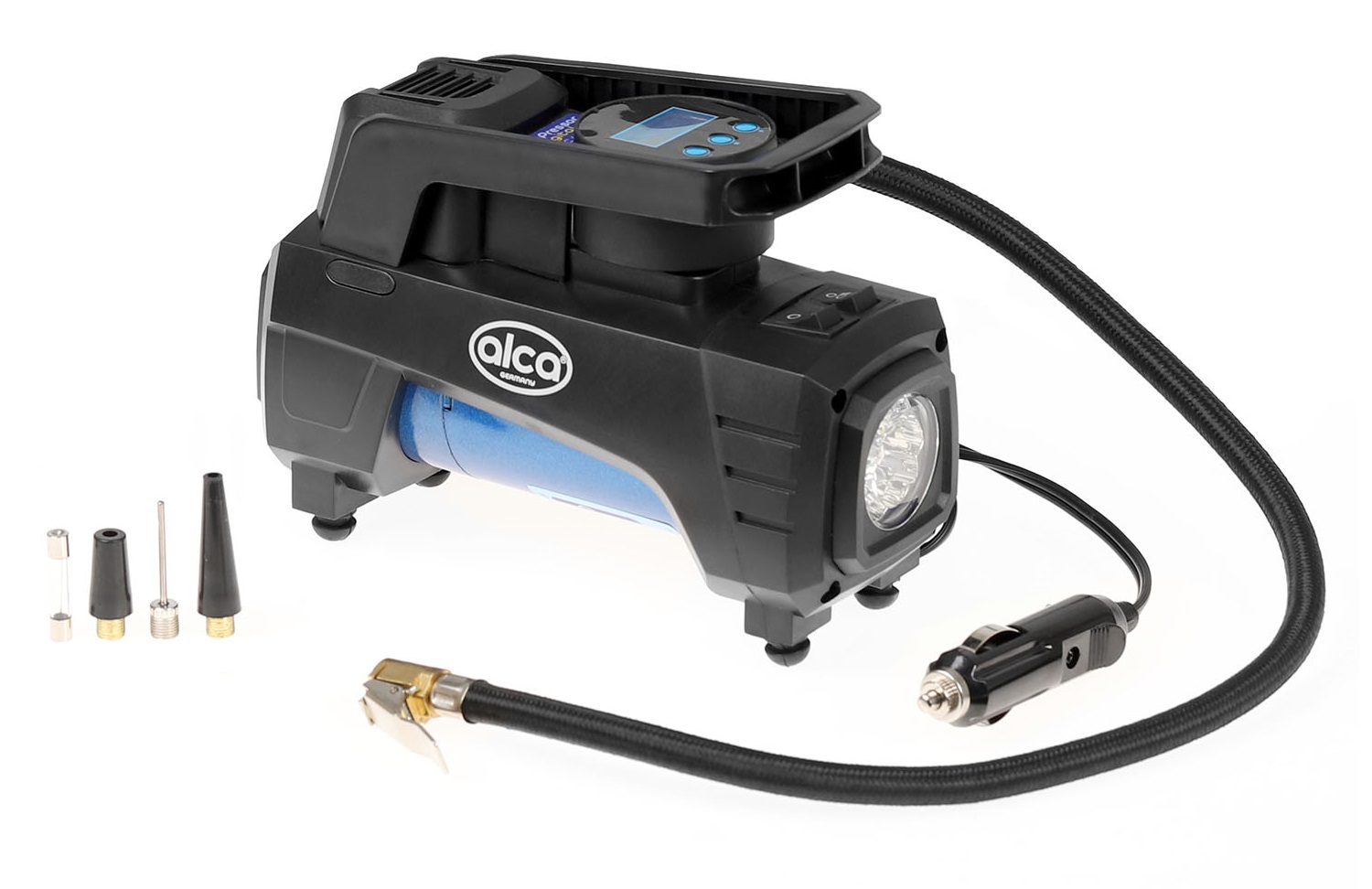 Compresor auto aer digital ALCA 227600, alimentare 12 V, 30 l/min, sac depozitare