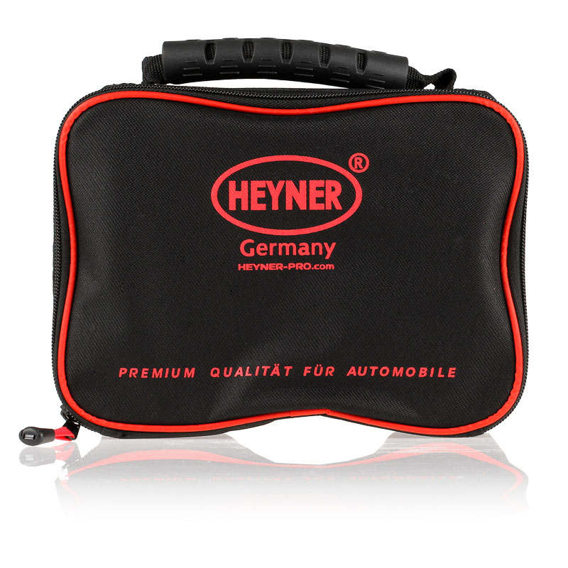 Compresor auto aer digital HEYNER 25554, alimentare 12 V, 40 l/min, 9 bar, lampa LED, geanta transport, 4 adaptoare