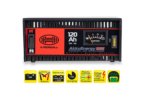 Redresor baterii auto HEYNER AKKUENERGY PRO 300 07675, amperaj 11 A, 12 V, maxim 120 Ah, pentru baterii plumb-acid, AGM