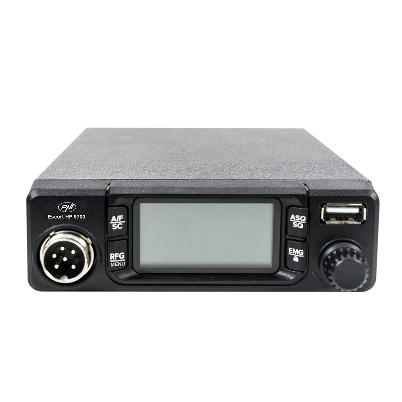Statie radio CB PNI Escort HP 9700 13156, 12 V/24 V, USB, ANC, ASQ, mufa de bricheta inclusa