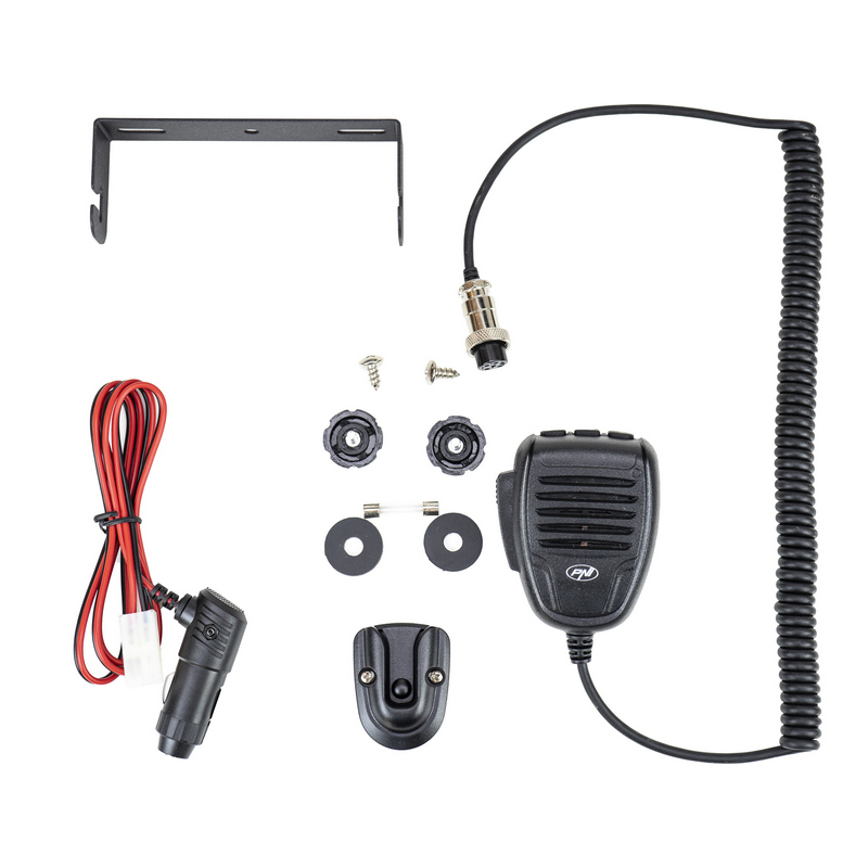 Statie radio CB PNI Escort HP 9700 13156, 12 V/24 V, USB, ANC, ASQ, mufa de bricheta inclusa