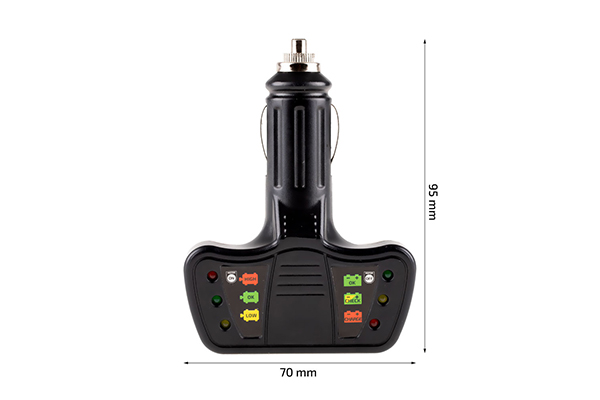 Tester baterie HEYNER AKKUENERGY Premium 29703, alimentare 12 V la bricheta, indicator LED, material ABS