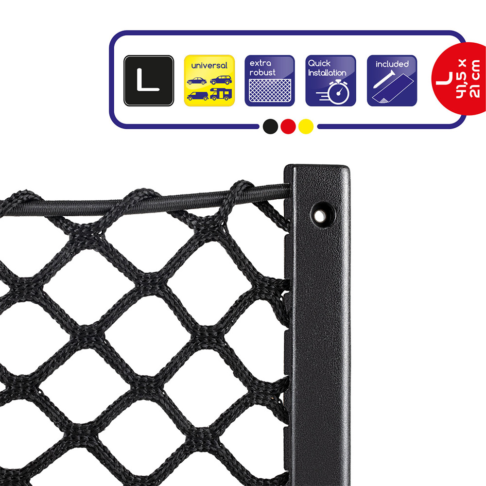 Organizator auto pentru depozitare, tip plasa, ALCA 515320, 415 x 210 x 10 mm, fixare cu banda dublu adeziva sau cu 5 suruburi