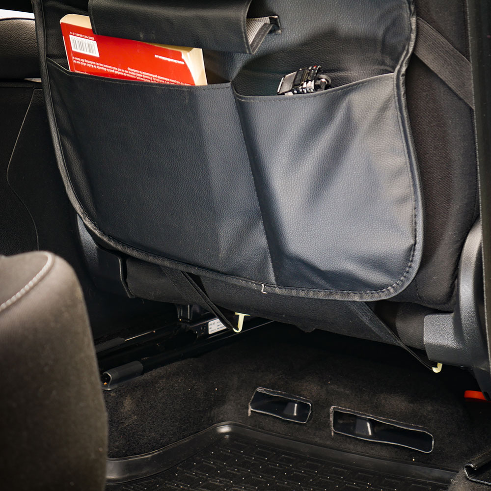 Organizator multifunctional auto, pentru scaun, MEGA DRIVE 24305, piele ecologica, 60 x 43 cm