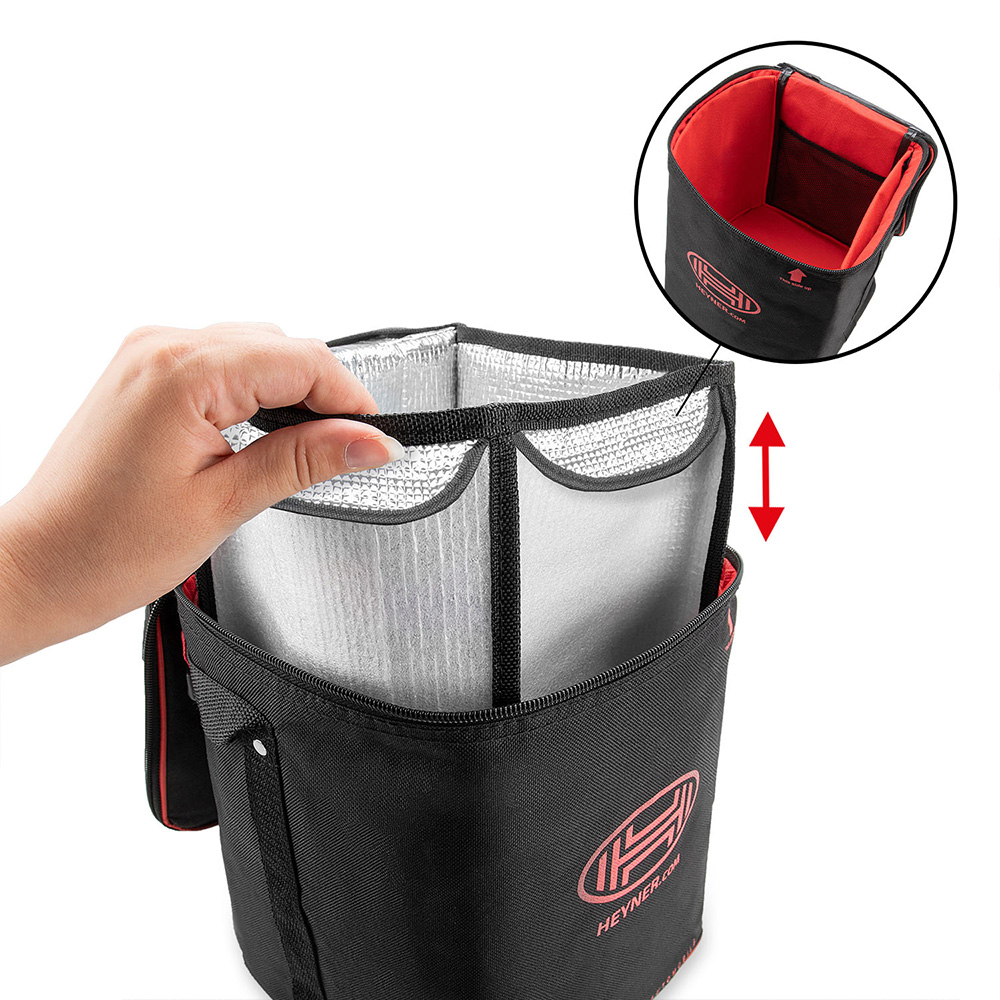 Geanta frigorifica auto HEYNER Pro 43326, capacitate 10 litri, 39 x 30 x 25 cm, culoare rosu - negru
