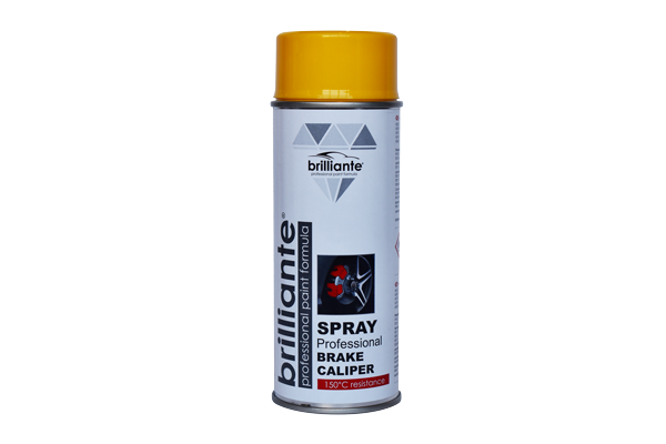 Vopsea spray auto BRILLIANTE 10280, galben, pentru etriere frane (RAL 1023), recipient 400 ml