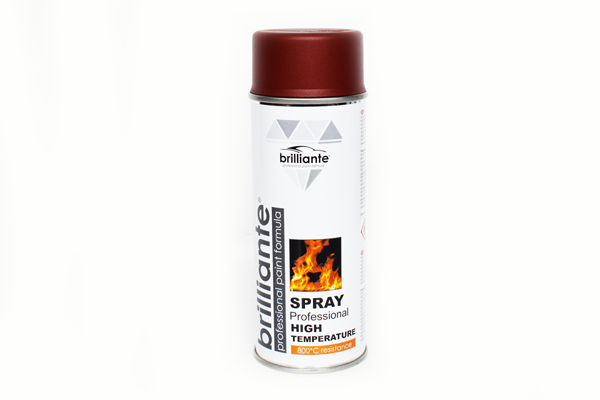 Vopsea spray auto BRILLIANTE 01455, temperaturi inalte, rosu, recipient 400 ml