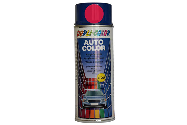 Spray vopsea auto DUPLI-COLOR 44589, rosu corrida 8151, recipient 350 ml