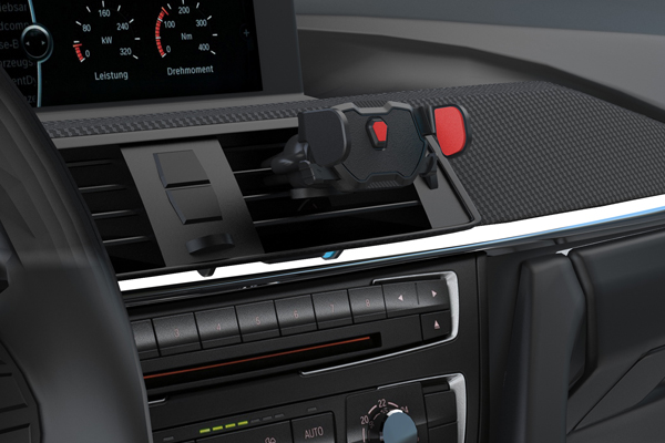 Suport telefon auto extensibil MEGA DRIVE 02814, 58-95 mm, cu prindere in grila de ventilatie