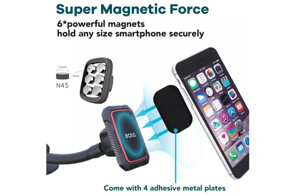Suport telefon magnetic auto MEGA DRIVE 02809, fixare pe parbriz cu ventuza