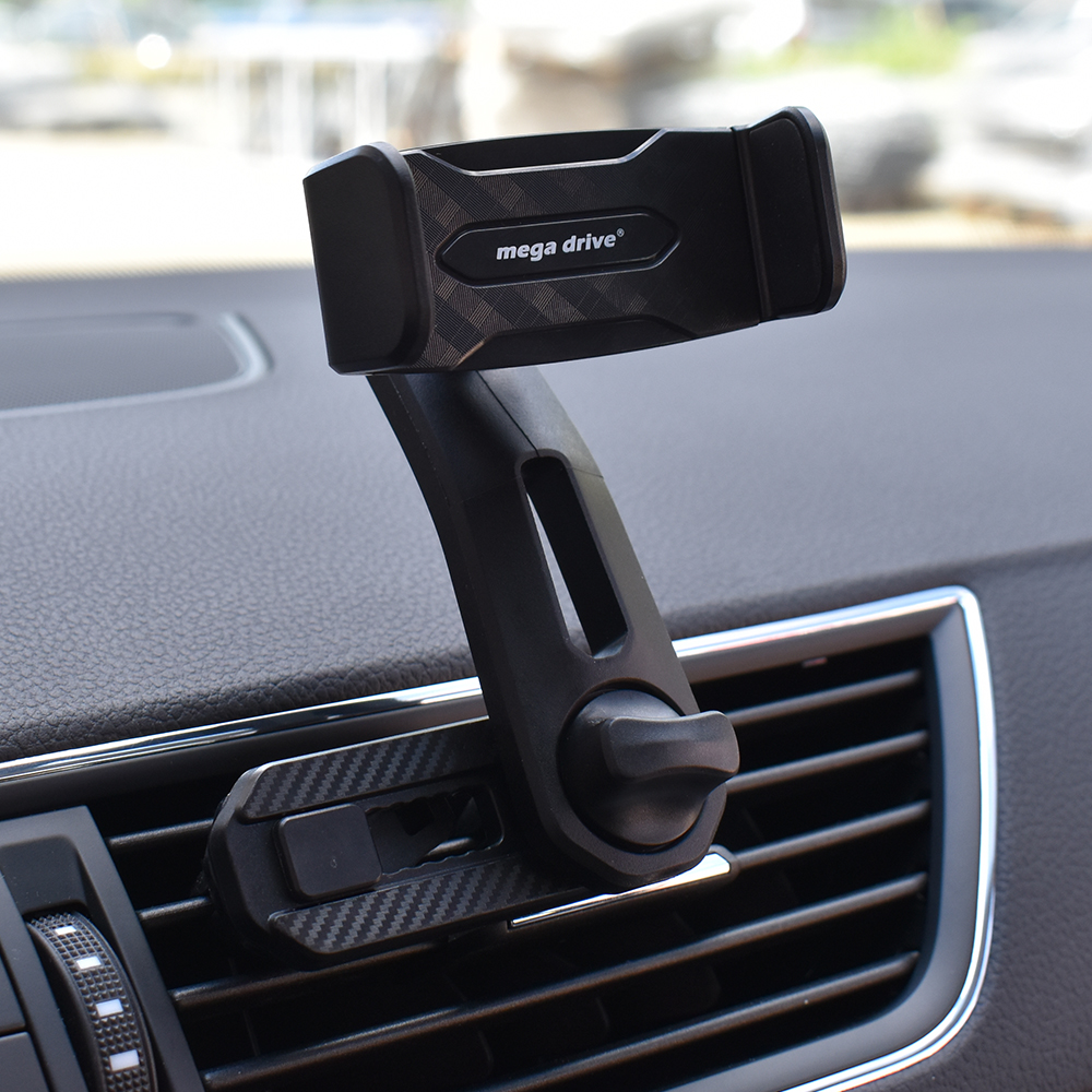 Suport telefon auto extensibil MEGA DRIVE 02805, 55-83 mm, cu prindere in grila de ventilatie