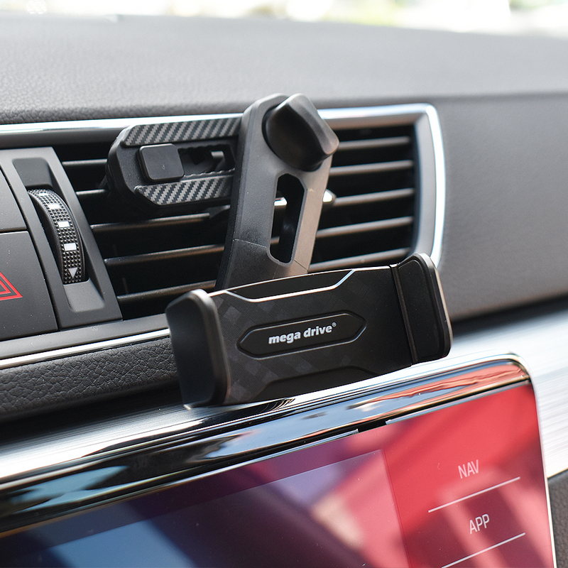Suport telefon auto extensibil MEGA DRIVE 02805, 55-83 mm, cu prindere in grila de ventilatie