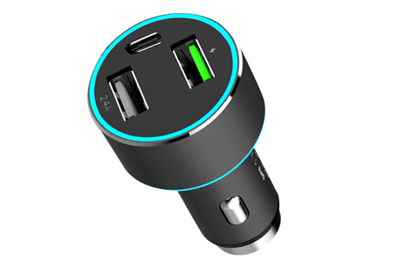 Incarcator auto pentru telefon MEGA DRIVE 02782, 1 x USB QC3.0 + 1 x USB 2.4 A + 1 x USB Type-C, 42 W