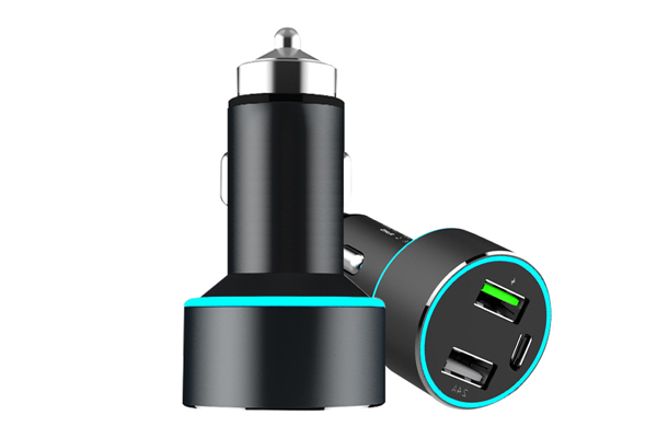 Incarcator auto pentru telefon MEGA DRIVE 02782, 1 x USB QC3.0 + 1 x USB 2.4 A + 1 x USB Type-C, 42 W