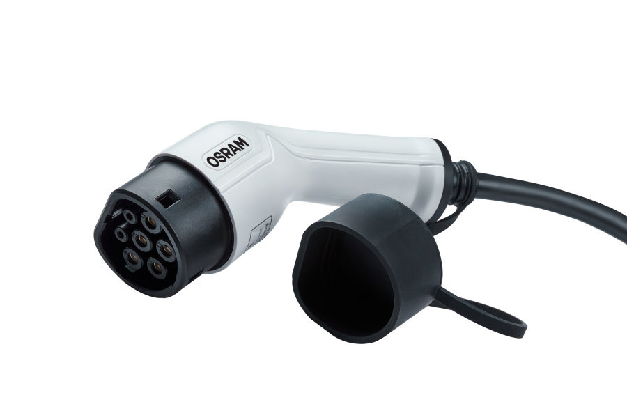 Cablu pentru incarcare masina electrica OSRAM BatteryCharge 40890, 7PIN 1PHASE, 32 A. 7.2 kW, type 2 to type 2