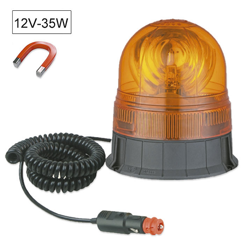 Girofar magnetic, cu cablu, JBM 51960, bec H1, 35 W, alimentare 12 V, dispersor policarbonat