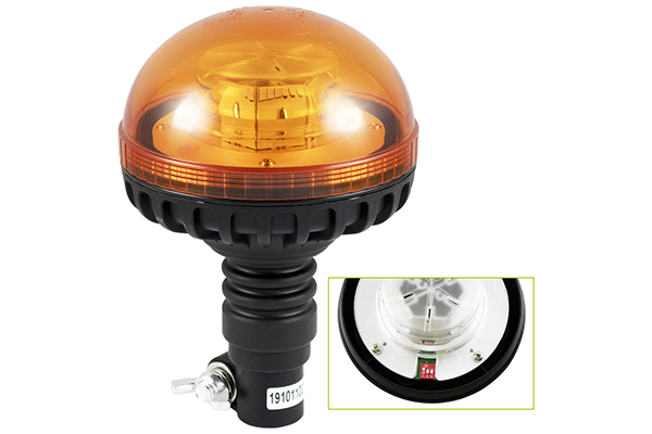 Girofar cu LED JBM 53690, cu baza flexibila, alimentare 12-24 V, dispersor policarbonat