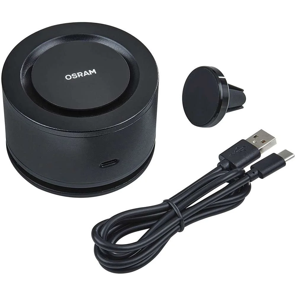 Purificator de aer OSRAM AIRZING MINI LEDAS101, pentru autoturisme, debit aer 6.5 mc, alimentare USB, filtru Nano Coating TiO2