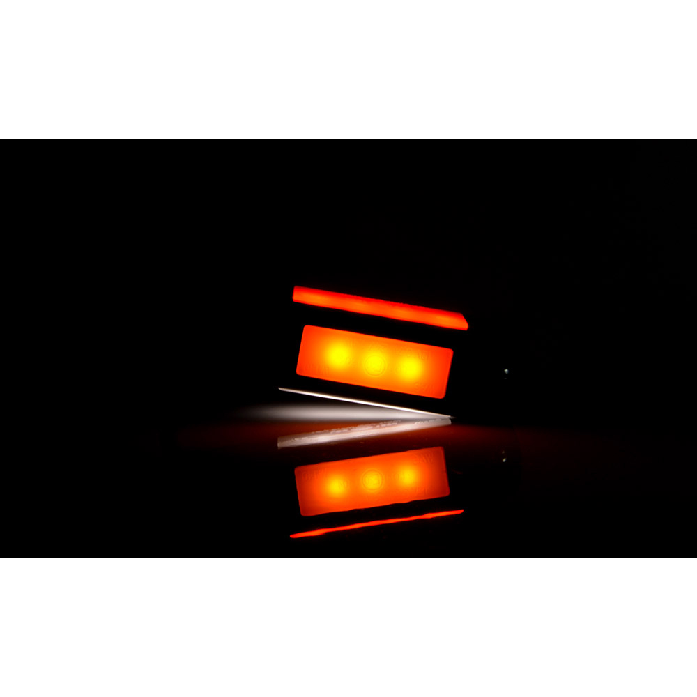 Lampa gabarit LED, 1080/I W140, 12V-24V, pozitie, alb / rosu / portocaliu, WAS 43455