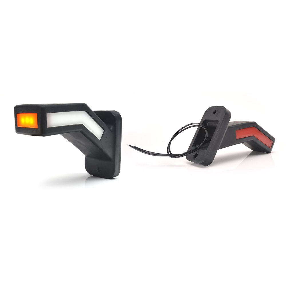 Lampa gabarit LED, cu brat, 1167P W168.2, 12V-24V, pozitie, alb / rosu / portocaliu, dreapta, WAS 43477