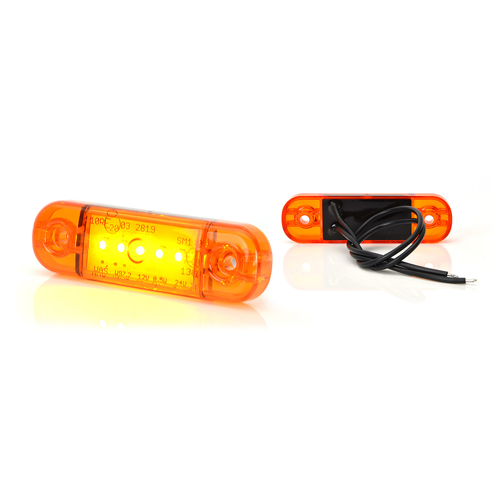 Lampa gabarit LED, 711 W97.2, 12V-24V, pozitie, portocaliu, WAS 43413