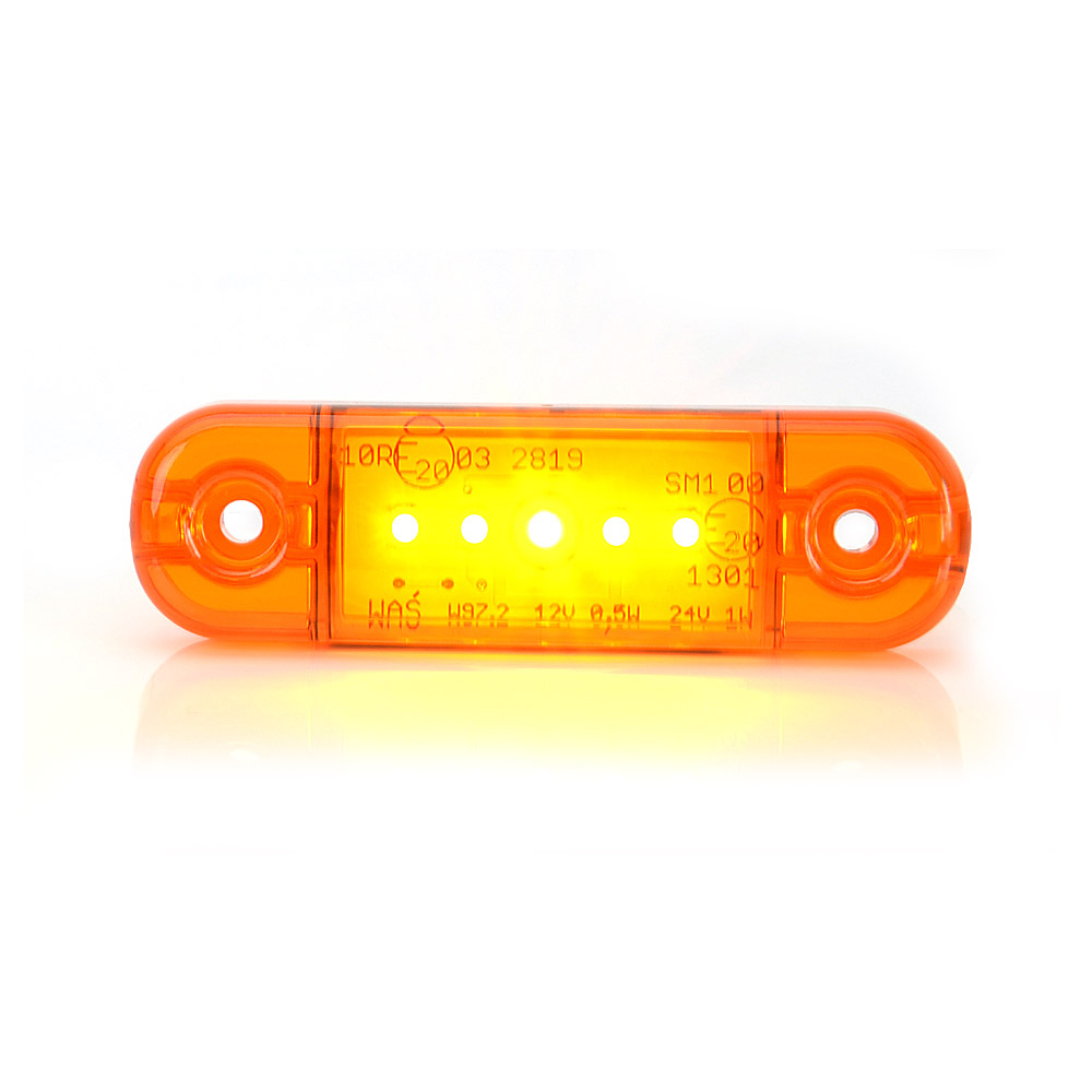 Lampa gabarit LED, 711 W97.2, 12V-24V, pozitie, portocaliu, WAS 43413