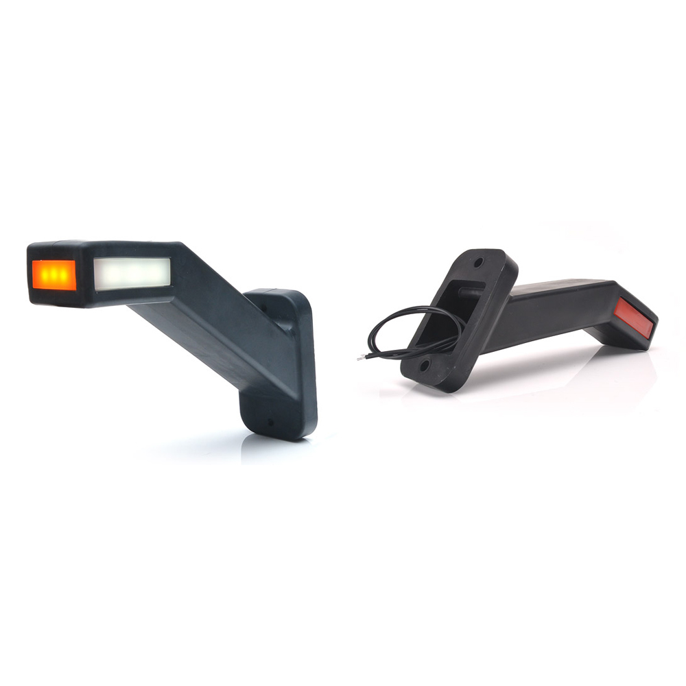 Lampa gabarit LED, cu brat, 1171P W168.4, 12V-24V, pozitie alb / rosu / portocaliu, dreapta, WAS 43480