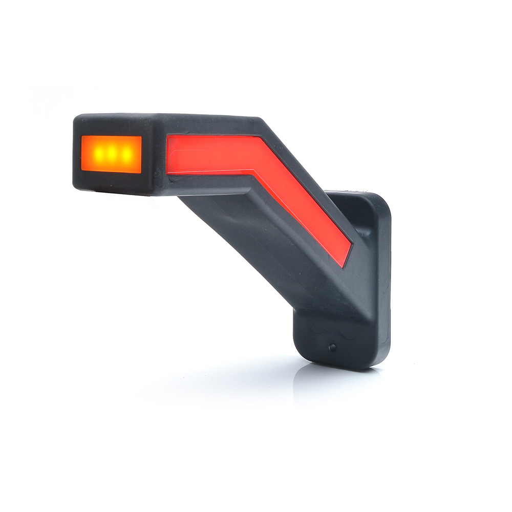 Lampa gabarit LED, cu brat, 1165L W168.1, 12V-24V, pozitie alb / rosu / portocaliu stanga, WAS 43474