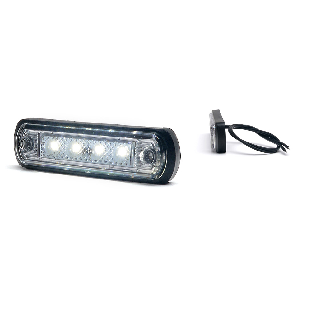 Lampa gabarit LED, 1340 W189, 12V-24V, pozitie alb, WAS 43498