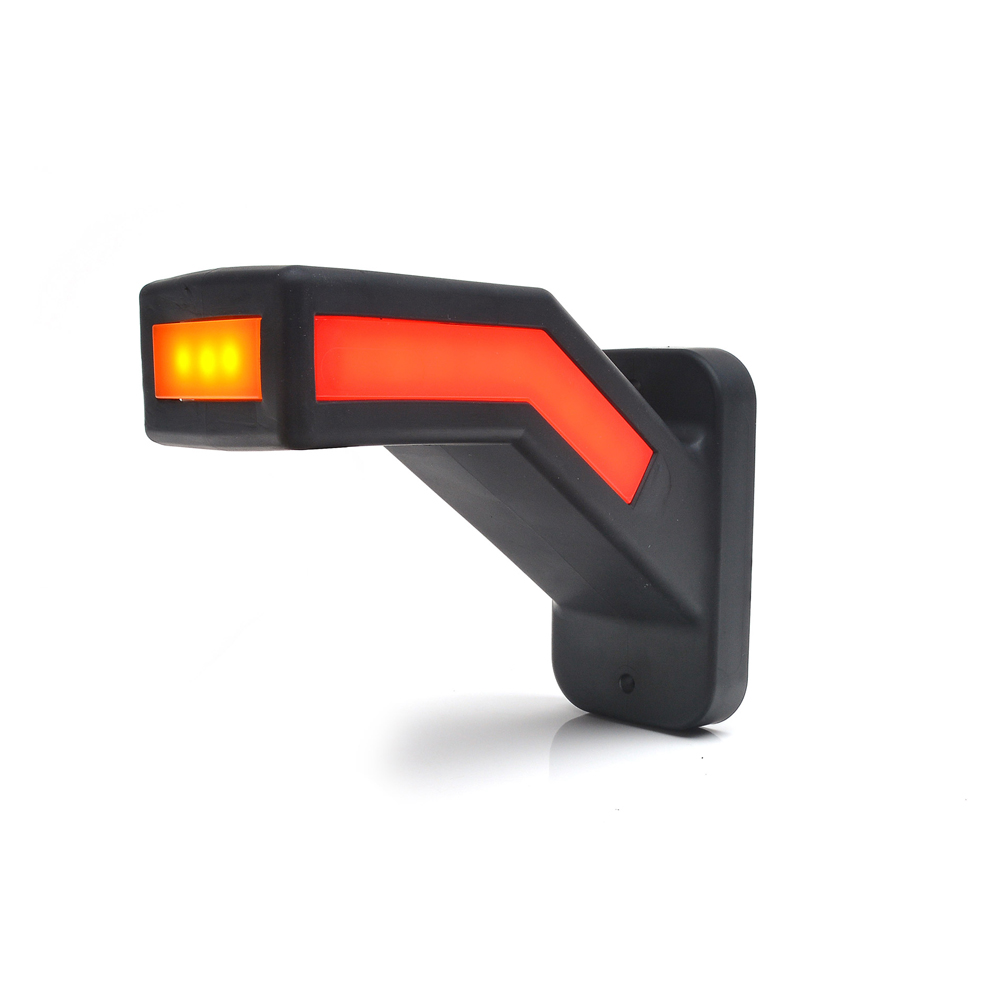 Lampa gabarit LED, cu brat, 1167L W168.2, 12V-24V, pozitie alb / rosu / portocaliu stanga, WAS 43476