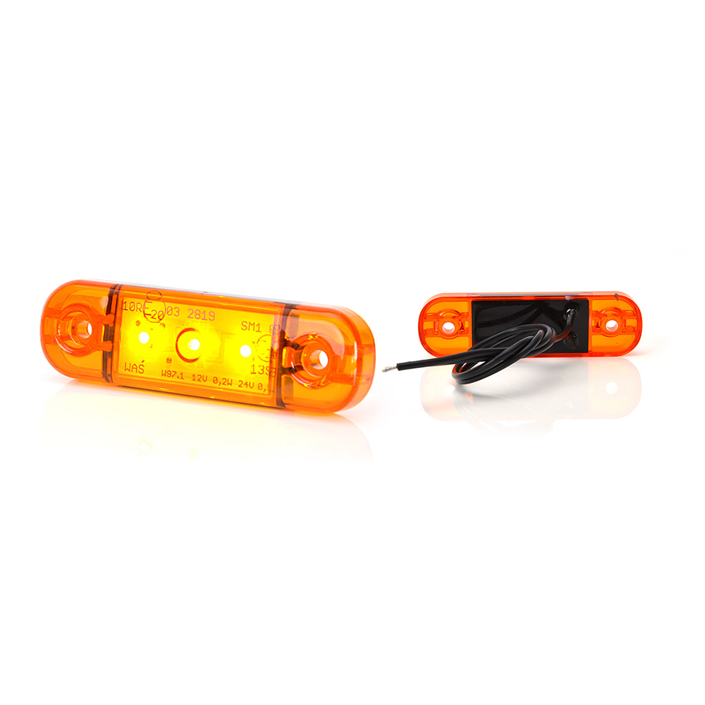 Lampa gabarit LED, 708 W97.1, 12V-24V, pozitie portocaliu, WAS 43410