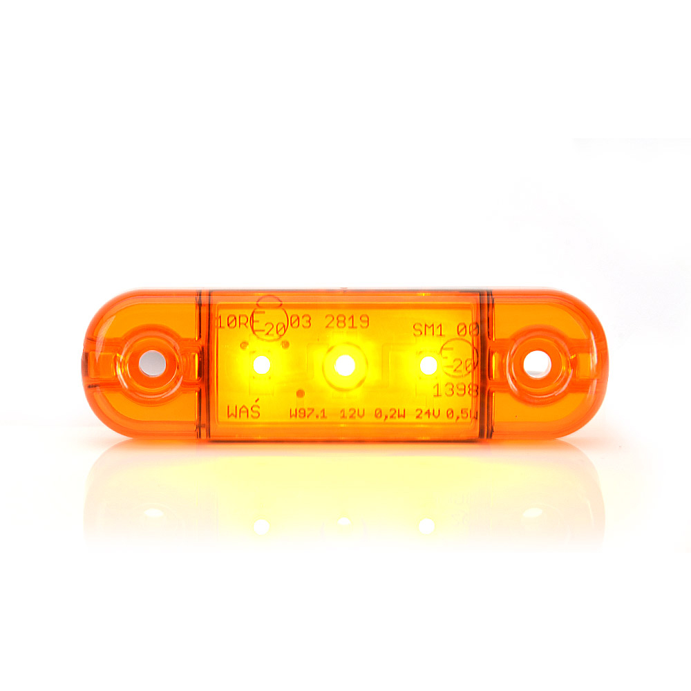 Lampa gabarit LED, 708 W97.1, 12V-24V, pozitie portocaliu, WAS 43410
