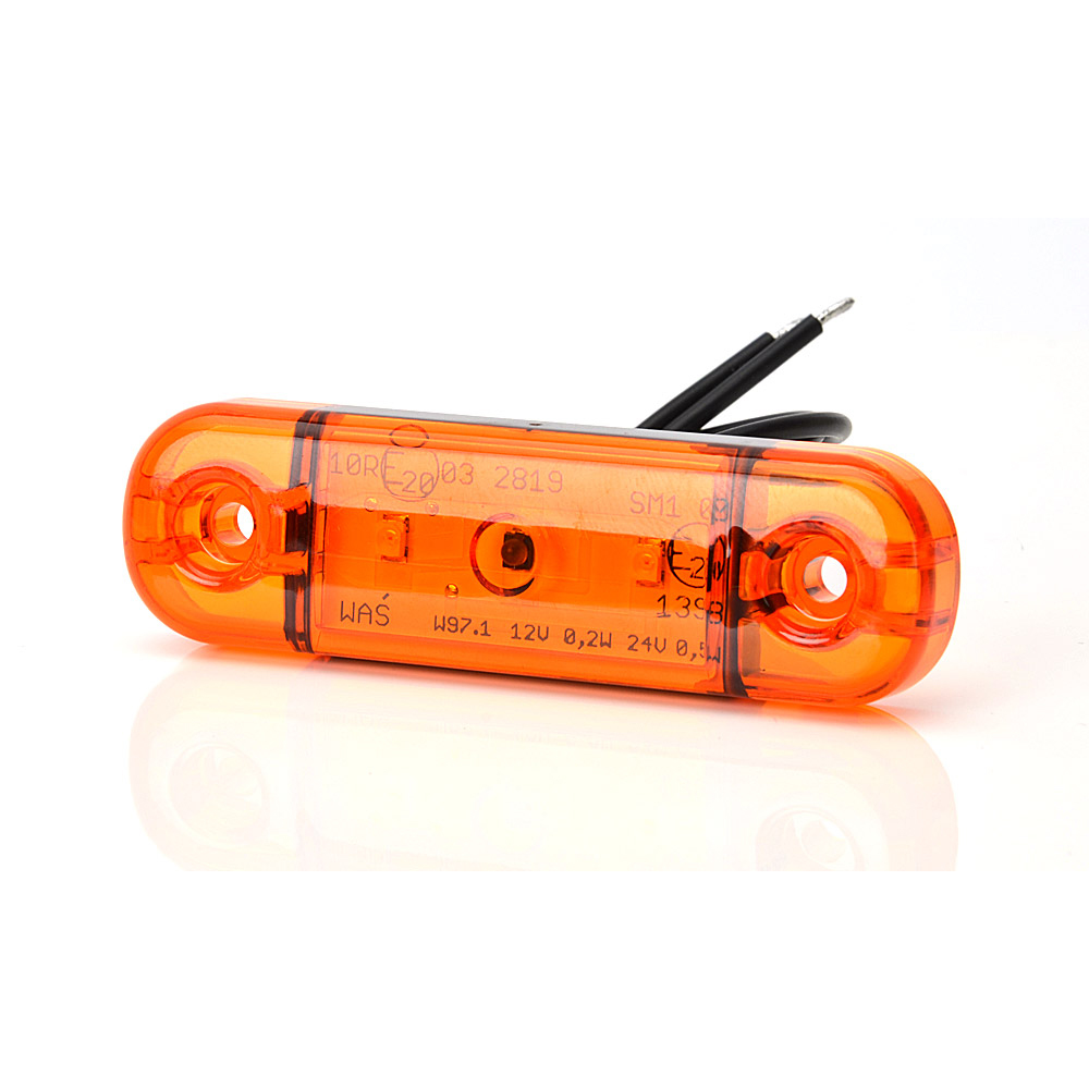 Lampa gabarit LED, 708 W97.1, 12V-24V, pozitie portocaliu, WAS 43410