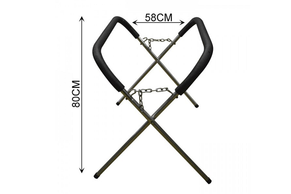 Suport pliabil pentru elemente de caroserie auto JBM 52749, lungime si latime reglabile cu lant, deschidere 54 cm, inaltime 80 cm