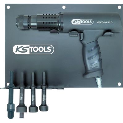 Set ciocan tip dalta cu aer comprimat KS TOOLS 515.3880, functie vibro-impact, 6 piese