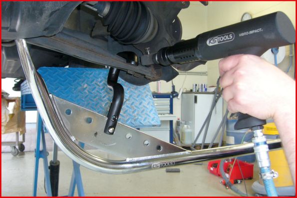 Set ciocan tip dalta cu aer comprimat KS TOOLS 515.3880, functie vibro-impact, 6 piese