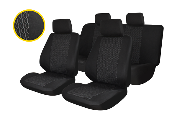 Set huse scaun universale PROFILLER Traffic 44470, negru, set complet