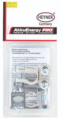 Set 2 borne pentru baterie auto HEYNER 98480, din aliaj cupru-staniu
