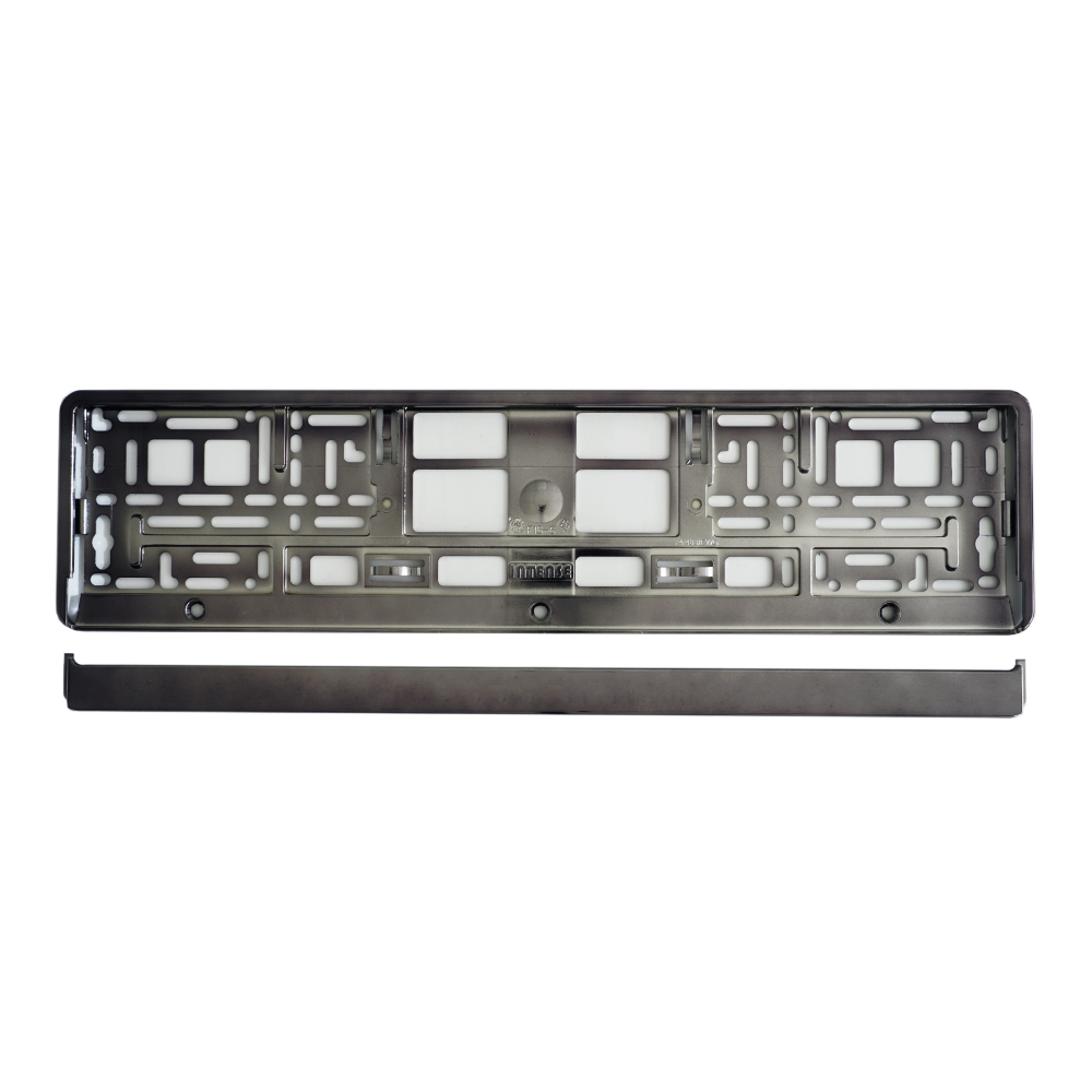 Suport pentru numar inmatriculare auto MEGA DRIVE 45182, grafit metalizat, 1 bucata, polipropilena