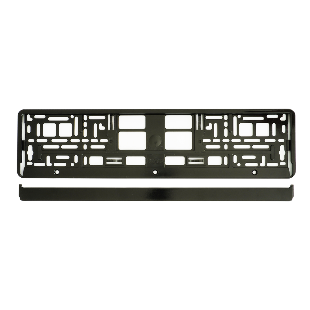 Suport pentru numar inmatriculare auto MEGA DRIVE 45181, negru metalizat, 1 bucata, polipropilena