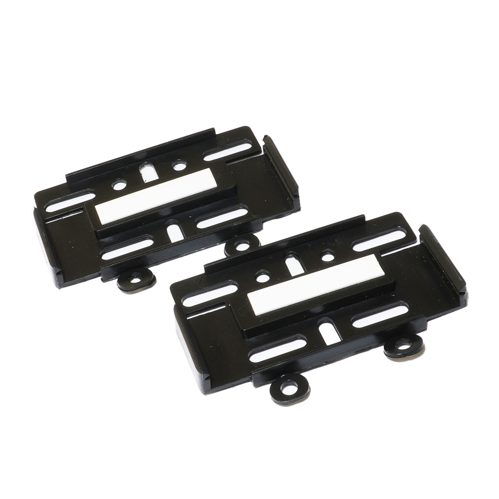 Set 4 suporturi slim pentru numar inmatriculare auto MEGA DRIVE 45194, negru, polipropilena