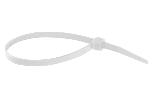 Set 100 bucati coliere nylon albe COBRA 08977, 4 x 8 x 30 mm