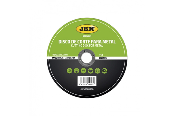 Disc de taiere/debitare JBM 45125, pentru metal, 115 x 2.5 mm, T42