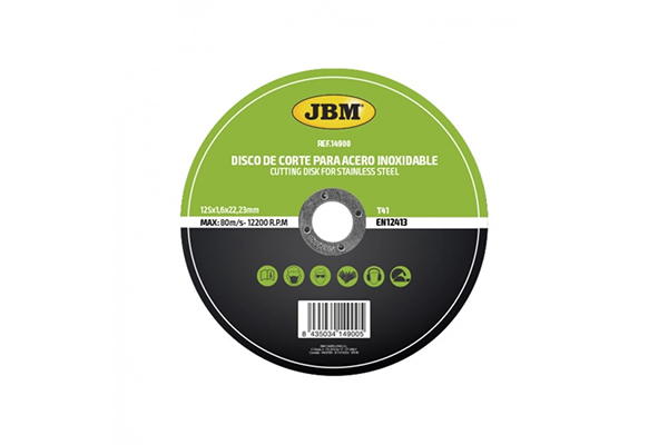 Disc de taiere/debitare JBM 45132, pentru otel inoxidabil, 125 X 1.6 mm, T41