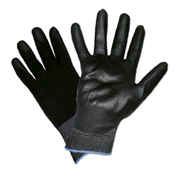 Manusi de lucru JBM 51636N, cu palma intarita de poliuretan, negru, marimea T.10