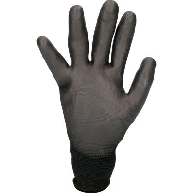 Set 12 perechi manusi KS TOOLS Mikro 310.0470, din tricot fin, negru, marime 9