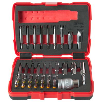 Set 34 piese extractoare suruburi KS TOOLS 150.7060, cu cap hexagonal, 1/4 inch, 10 mm