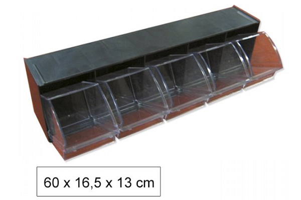 Organizator cu 5 compartimente JBM 44526, material plastic, 60 x 16.5 x 13 cm
