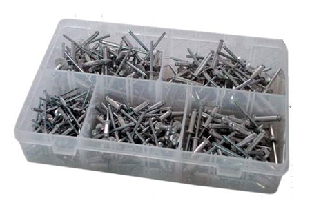 Set 300 popnituri JBM 00233, metal, cutie plastic