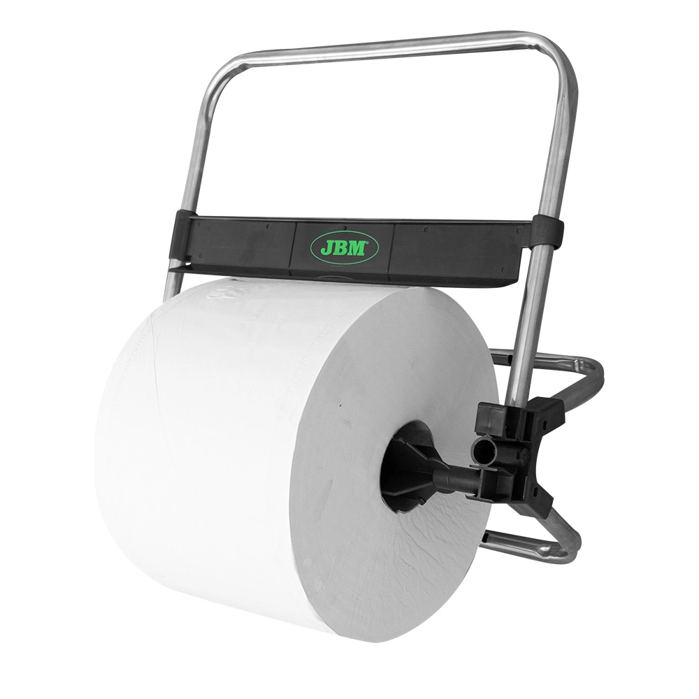 Suport pentru role de hartie JBM 45263, otel inoxidabil, latime maxima 38 cm, se livreaza fara role de hartie